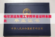 哈尔滨远东理工学院毕业证样本图片