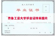 齐鲁工业大学毕业证样本图片
