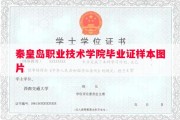 秦皇岛职业技术学院毕业证样本图片