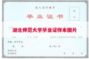 湖北师范大学毕业证样本图片