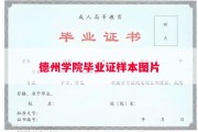 德州学院毕业证样本图片