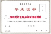 深圳开放大学毕业证样本图片