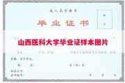 山西医科大学毕业证样本图片