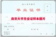 南京大学毕业证样本图片