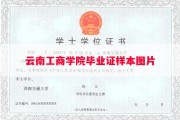 云南工商学院毕业证样本图片