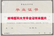 蚌埠医科大学毕业证样本图片