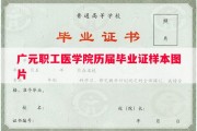 广元职工医学院历届毕业证样本图片