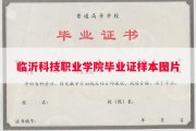 临沂科技职业学院毕业证样本图片