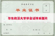 华东政法大学毕业证样本图片