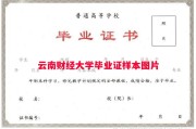 云南财经大学毕业证样本图片