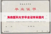 海南医科大学毕业证样本图片
