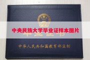中央民族大学毕业证样本图片