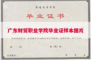 广东财贸职业学院毕业证样本图片