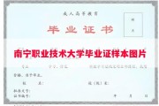 南宁职业技术大学毕业证样本图片