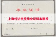 上海杉达学院毕业证样本图片