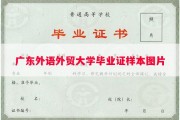 广东外语外贸大学毕业证样本图片