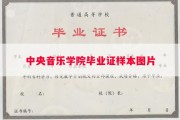中央音乐学院毕业证样本图片