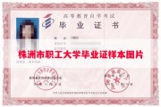株洲市职工大学毕业证样本图片
