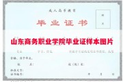 山东商务职业学院毕业证样本图片