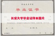 长安大学毕业证样本图片