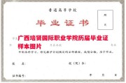 广西培贤国际职业学院历届毕业证样本图片