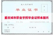 重庆城市职业学院毕业证样本图片