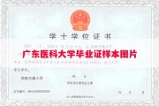 广东医科大学毕业证样本图片
