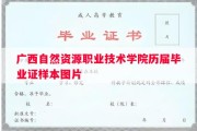 广西自然资源职业技术学院历届毕业证样本图片