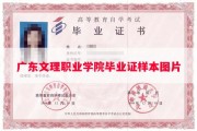 广东文理职业学院毕业证样本图片