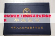 哈尔滨信息工程学院毕业证样本图片