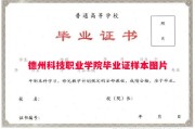 德州科技职业学院毕业证样本图片