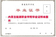 内蒙古能源职业学院毕业证样本图片