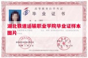 湖北铁道运输职业学院毕业证样本图片