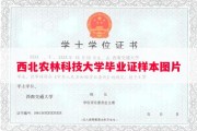 西北农林科技大学毕业证样本图片