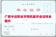 广西中远职业学院历届毕业证样本图片