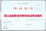 浙江金融职业学院毕业证样本图片