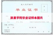 凯里学院毕业证样本图片