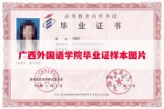 广西外国语学院毕业证样本图片