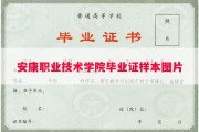 安康职业技术学院毕业证样本图片