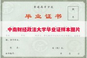 中南财经政法大学毕业证样本图片