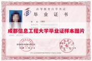 成都信息工程大学毕业证样本图片