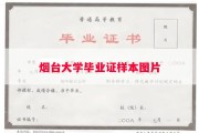 烟台大学毕业证样本图片