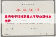 重庆电子科技职业大学毕业证样本图片