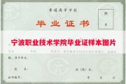 宁波职业技术学院毕业证样本图片