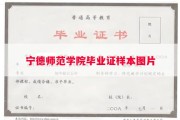 宁德师范学院毕业证样本图片