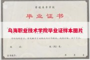 乌海职业技术学院毕业证样本图片