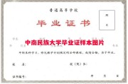 中南民族大学毕业证样本图片