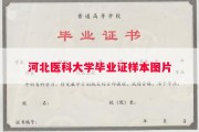 河北医科大学毕业证样本图片