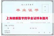 上海健康医学院毕业证样本图片