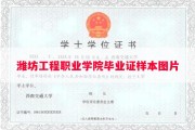 潍坊工程职业学院毕业证样本图片